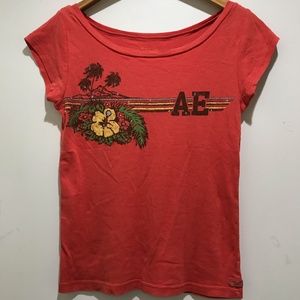 Vintage AEO Tropical Island Sequin T-Shirt